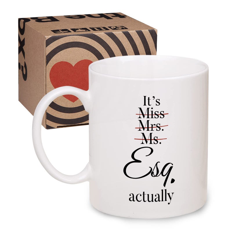 Shqiueos Lawyer Gifts for Women Mug 11oz, Pass the Bar Exam Gifts for Female Lawyers, Office Present for Attorney, JD, Future Lawyer, Law School Graduation Gift for Women Coffee Cup - Image 2